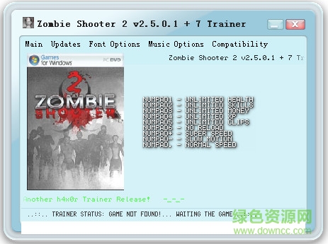 僵尸槍手2七項(xiàng)屬性修改器+7增強(qiáng)版 v2.5.0.1 綠色版 0