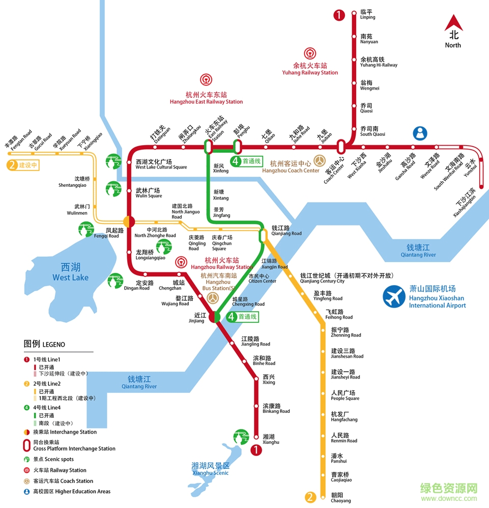 杭州地鐵線路圖高清最新版 2017 最新jpg版 0