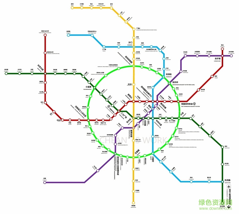 2017最新高清鄭州地鐵線路圖 2017 最新jpg格式線路圖 0