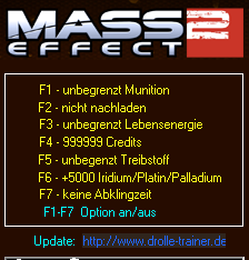質(zhì)量效應(yīng)2無限彈藥修改器 v1.2 +7中文版 0