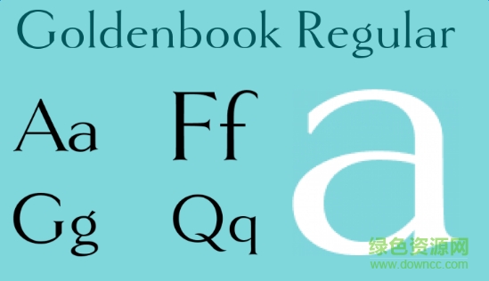 golden book字體  0