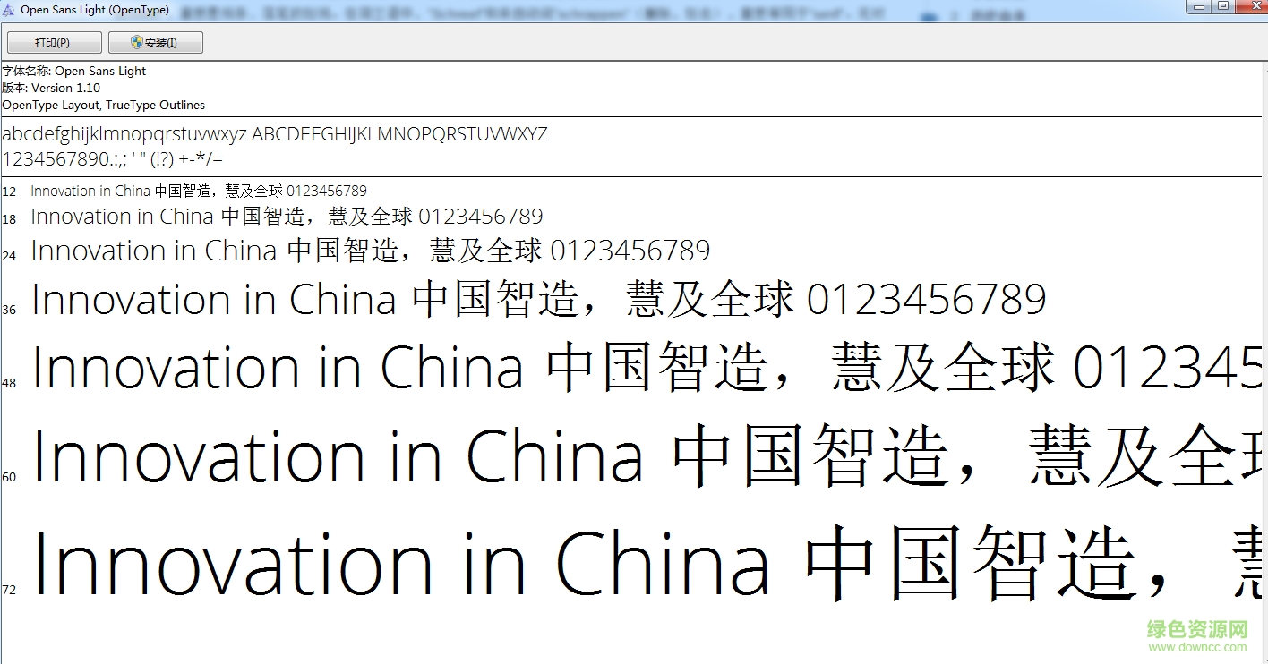 opensanslight字體  0