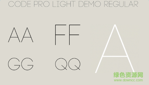 code pro light demo字體  0