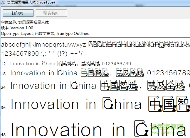 喵喵外星人个性字体 0