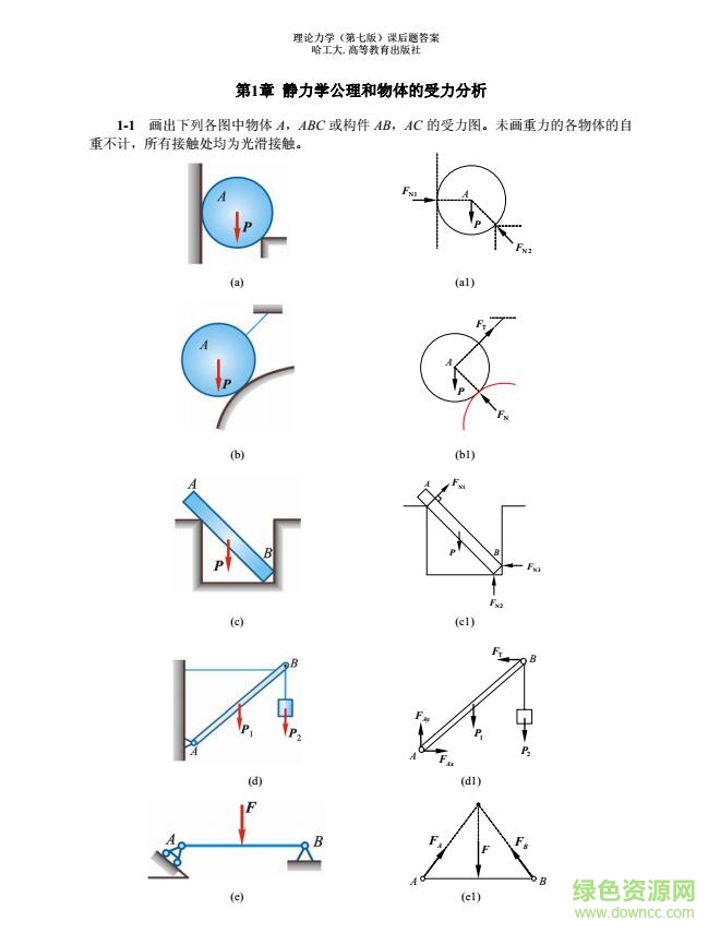 理論力學(xué)哈工大第七版pdf 高清完整版 0