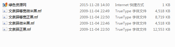 文泉驛字體打包  0