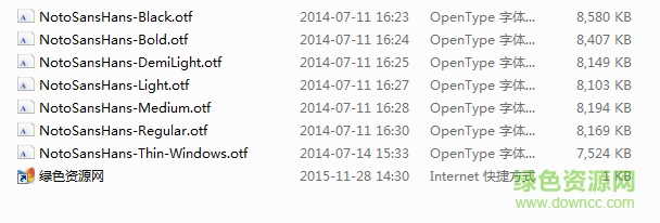 notosanshans系列字體  0