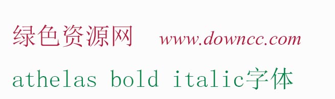 athelas bold italic字體