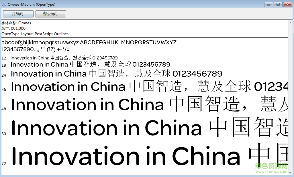 omnes medium字體ttf  0