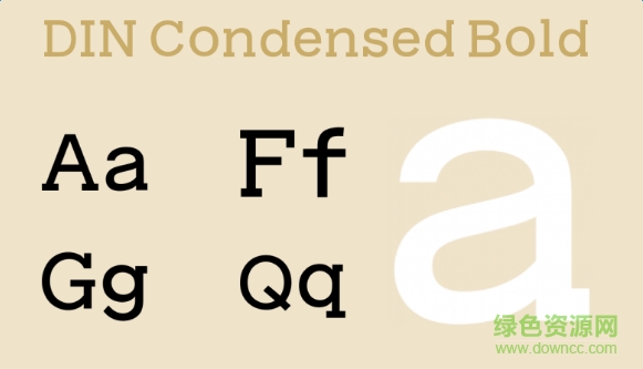din condensed bold 字體  0