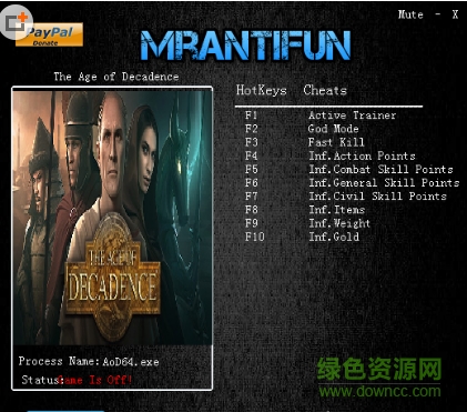 頹廢年代修改器十項修改器 v1.6 綠色版 0