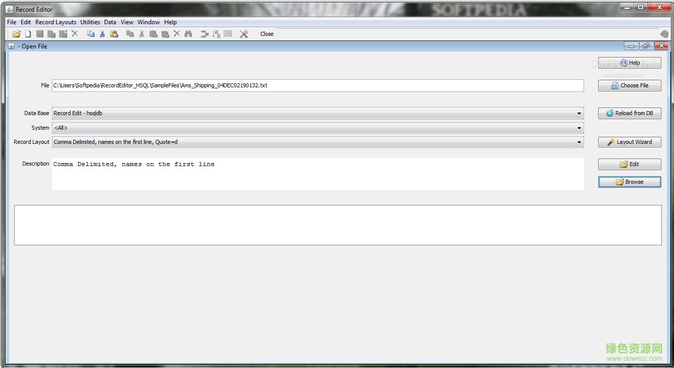 RecordEditor(csv文件編輯器) v0.96d 免費版 0