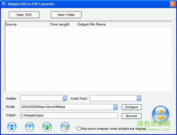 kingdia dvd to psp converter v3.7.6 漢化綠色版 0