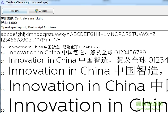 CentraleSans英文字體  0