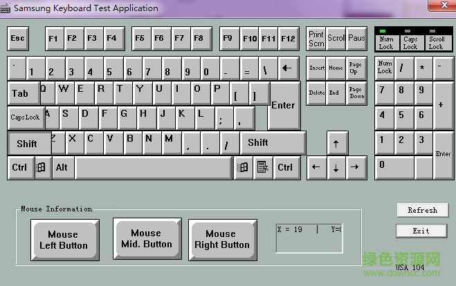 筆記本鍵盤測試軟件 v1.0 綠色版 0