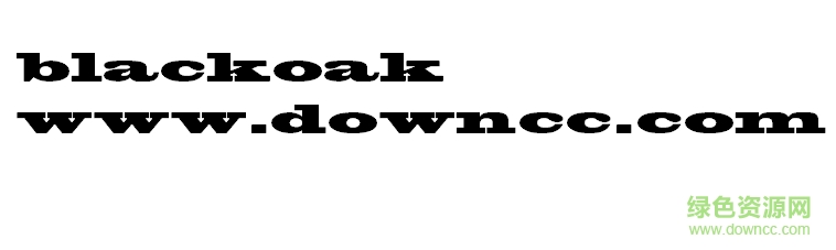 blackoak字體