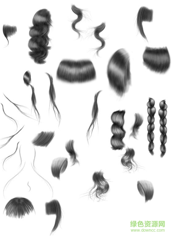 ps女生頭發(fā)筆刷  0