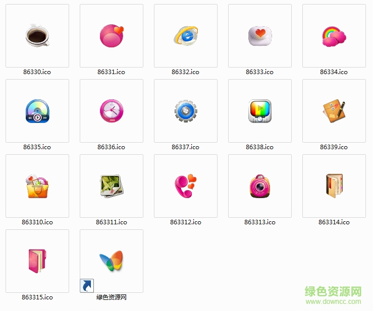 可愛(ài)卡通電腦桌面ico圖標(biāo)  0