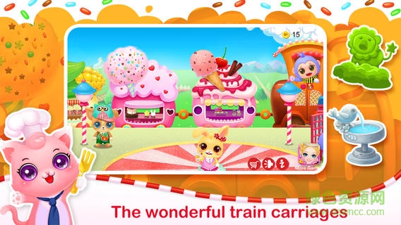 萌寵美食快車免費金幣(PetFoodTrain) v1.4 安卓版 1