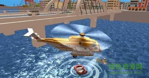 塊狀直升機(jī)sos救援游戲(Blocky Helicopter SOS Guardian) v1.1 安卓版 0