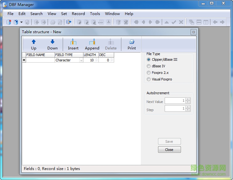 DBF Manager(數(shù)據(jù)庫管理) 綠色免費版 0