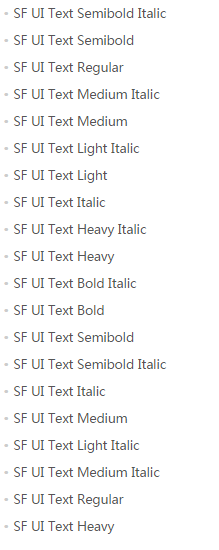 sfuitext 字體