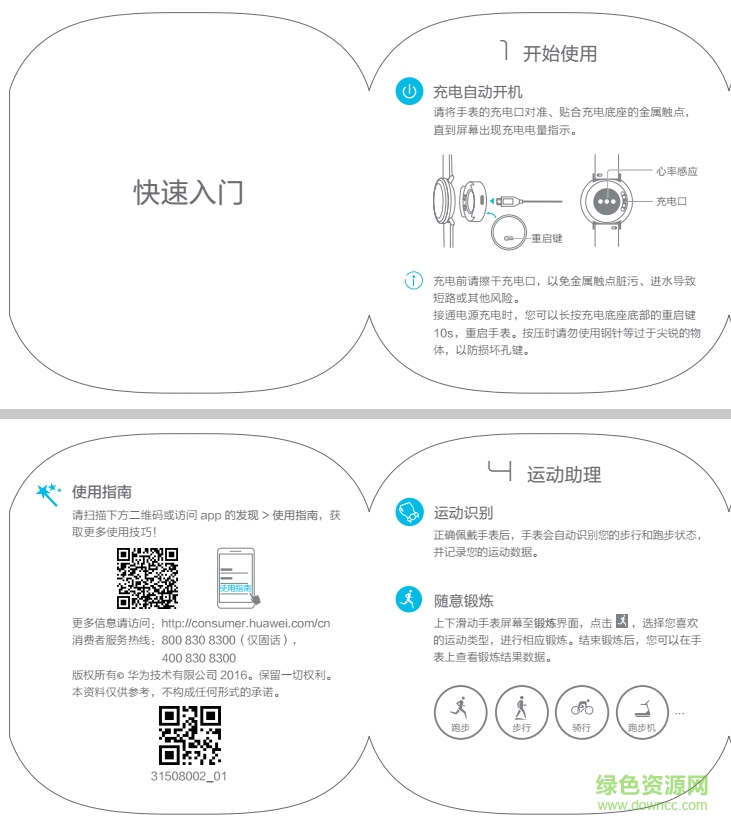 榮耀s1手表使用手冊 pdf高清電子版 0
