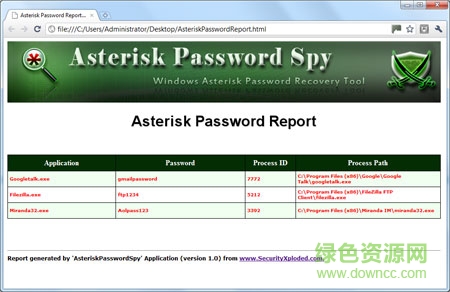 AsteriskPasswordSpyxz(查看星號(hào)密碼軟件) v1.5 綠色版 0