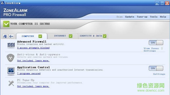 zonealarm pro漢化修改版 v16.0.159.17147 免費版 0