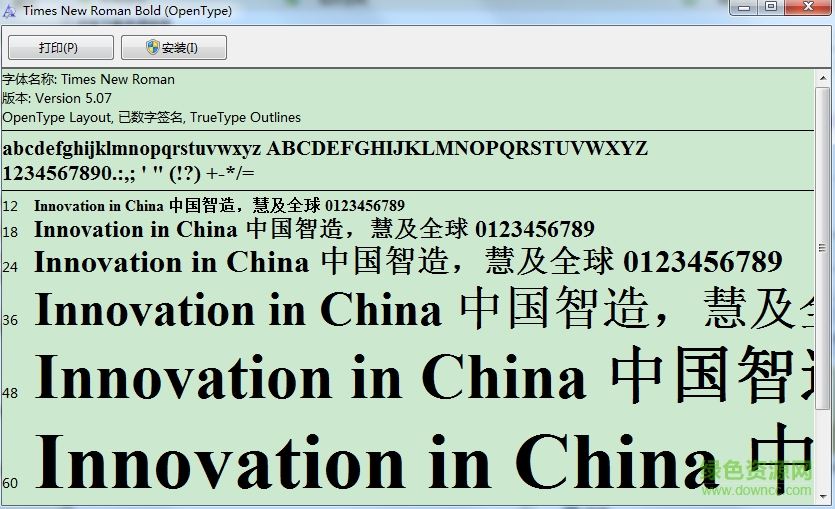 times new roman bold粗體 ttf版 0