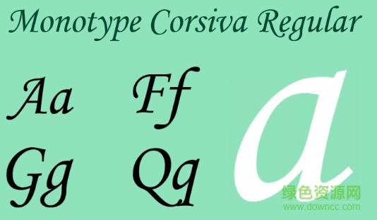monotype corsiva字體