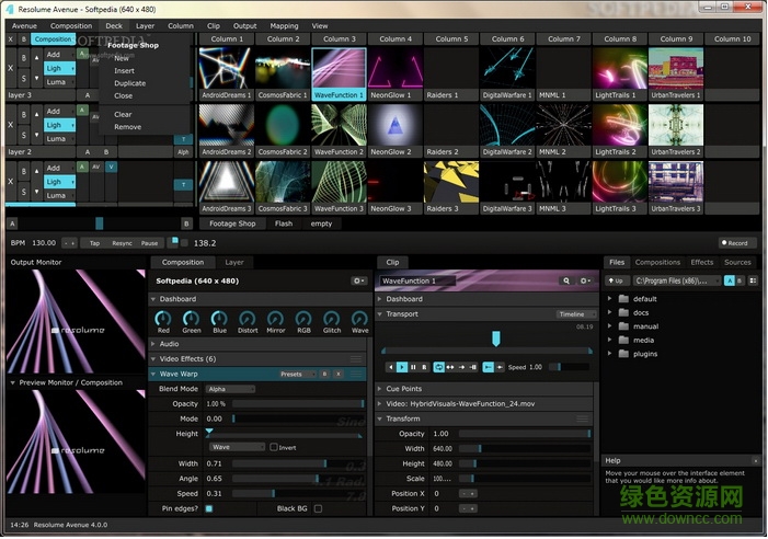 電腦模擬調(diào)音臺軟件(Resolume Avenue) v4.5.1 中文版 0