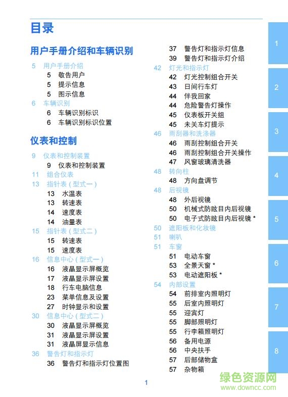 吉利帝豪gs1.3t使用說明書 電子版 1