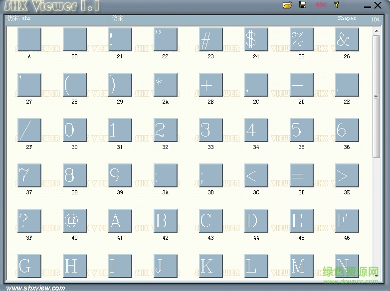 stfangsong cad字體  0