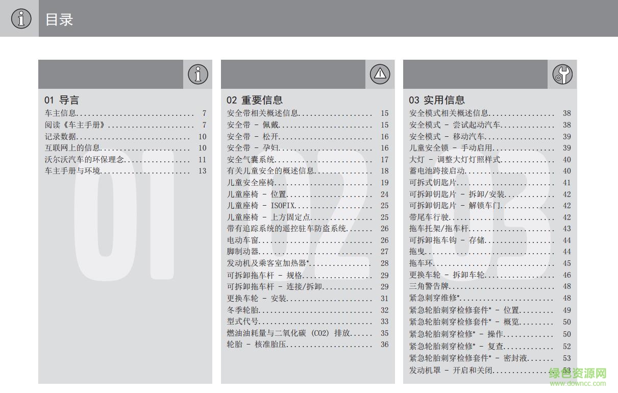 沃爾沃s60l說明書 電子版 2