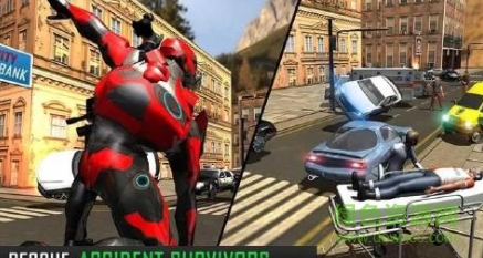 飛行機(jī)器人救援任務(wù)道具免費(fèi)版(Flying Robot Grand City Rescue) v2.6 安卓中文版 0