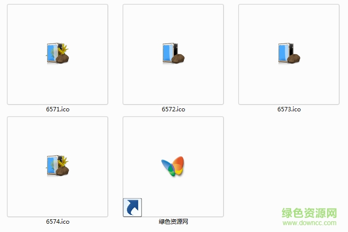向日葵文件夾ico圖標素材  0
