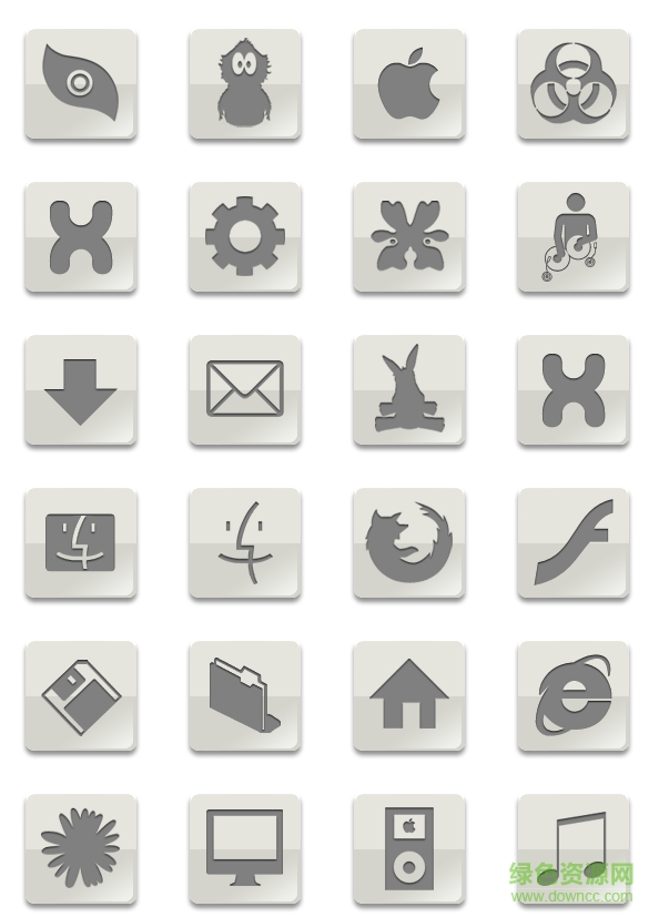 灰色蘋果桌面圖標(biāo)素材  0