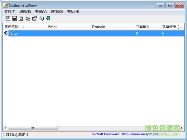 OutlookStatView(郵件統(tǒng)計軟件) v2.93 英文綠色免費版 0