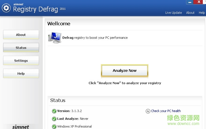 Simnet Registry Defrag(注冊(cè)表整理工具) v2011 綠色免費(fèi)版 0