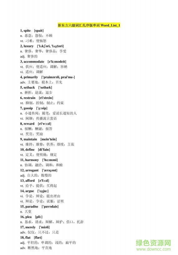 新東方六級(jí)詞匯亂序版pdf