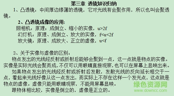 初中物理知识点总结归纳 人教版1