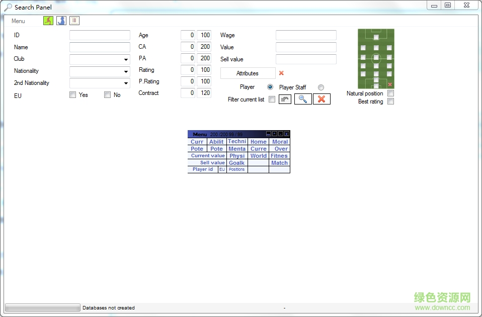 足球經(jīng)理2010球探工具  0