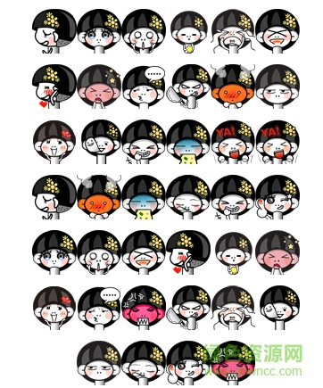 黑蘑菇頭qq表情包  0