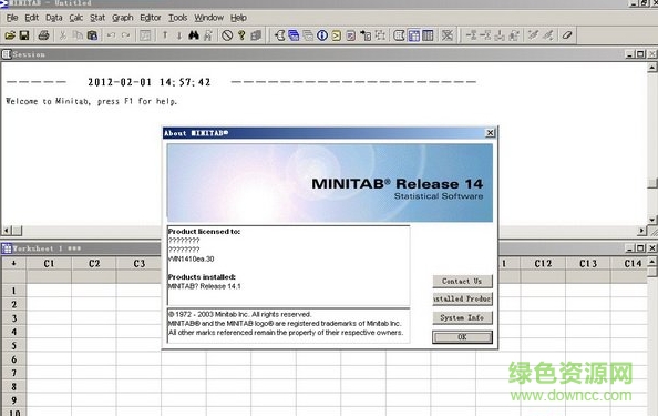minitab14中文版 綠色版 0