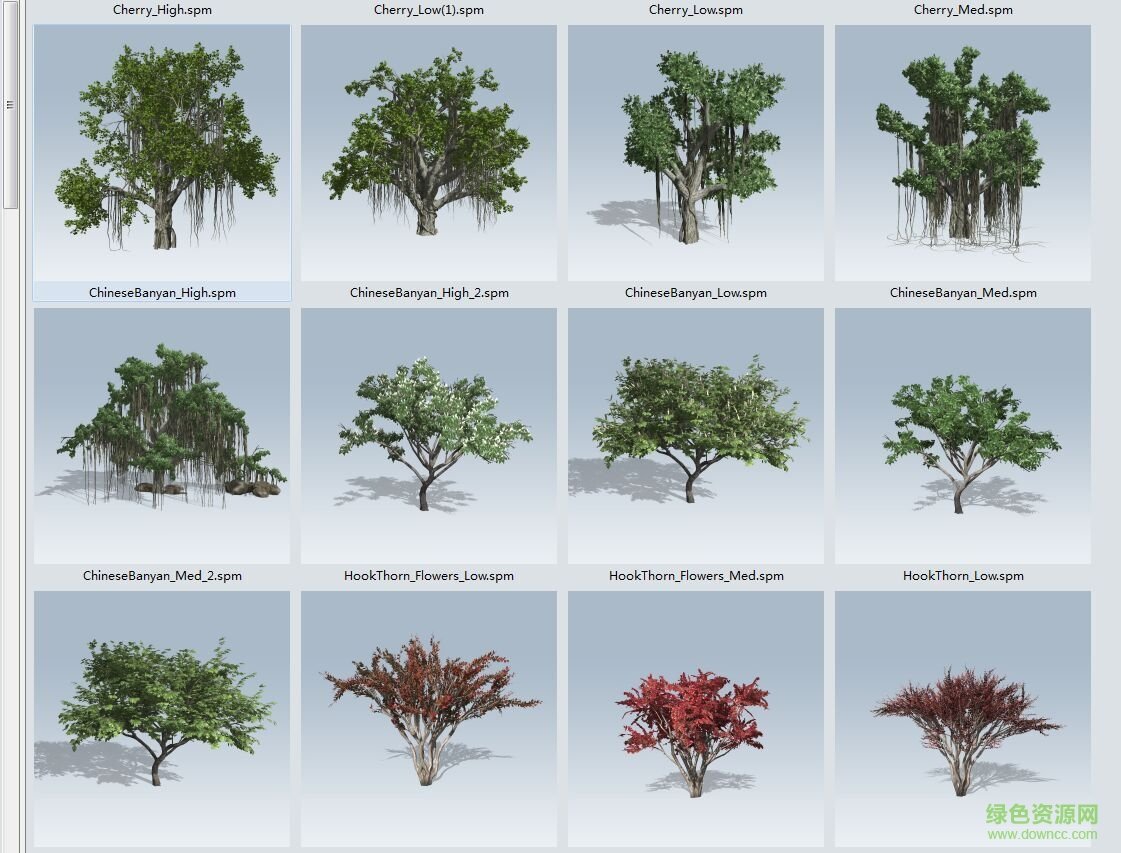 SpeedTree樹庫素材包