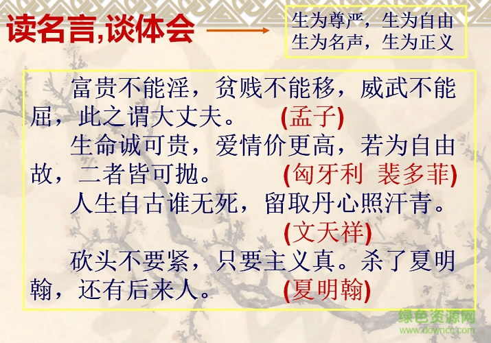 魚(yú)我所欲也ppt免費(fèi) 附原文及翻譯 0