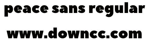 peace sans regular字體