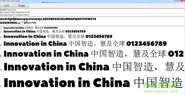peace sans regular字體  0