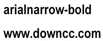arialnarrow-bold字體